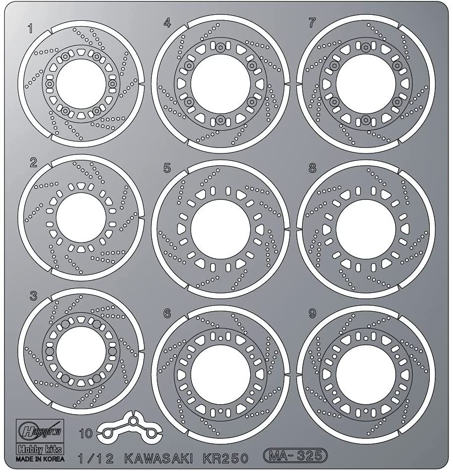 Hasegawa [PO JULY 2021] Photo-Etched Parts for Kawasaki KR250 - BanzaiHobby
