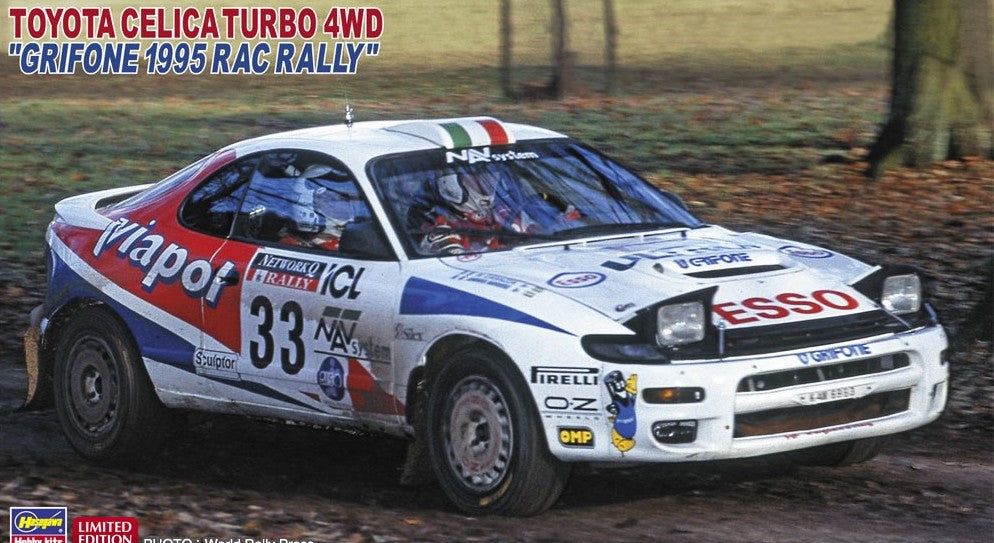 Hasegawa [PO OCT 2022] Toyota Celica Turbo 4WD `Grifone 1995 RAC Rally` - BanzaiHobby