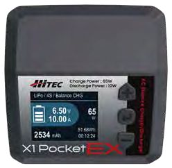 (PO AUG 2026) HiTEC 44373 AC Balance Charger/Discharger X1 Pocket EX