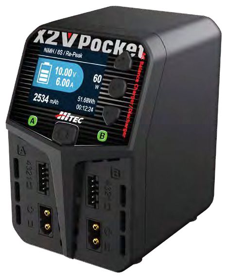 (PO AUG 2026) HiTEC 44374 AC Balance Charger/Discharger X2 V Pocket