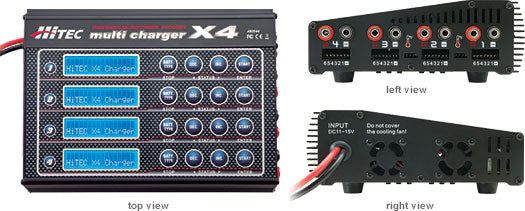 Hitec Multi Charger X4 - BanzaiHobby