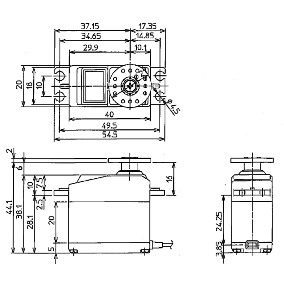 Futaba 107235-3 S-U400 High Voltage Standard S.BUS Servo