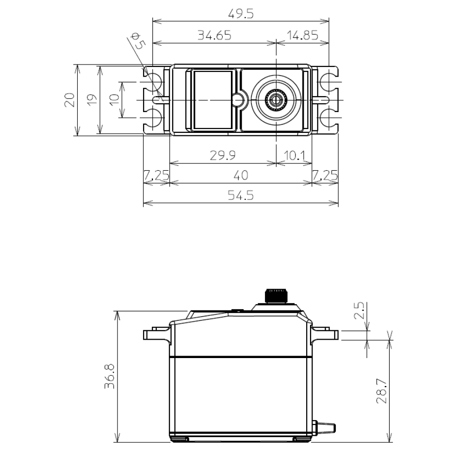 Futaba 107376-3 S-A501 Digital Servo, S.BUS System - BanzaiHobby