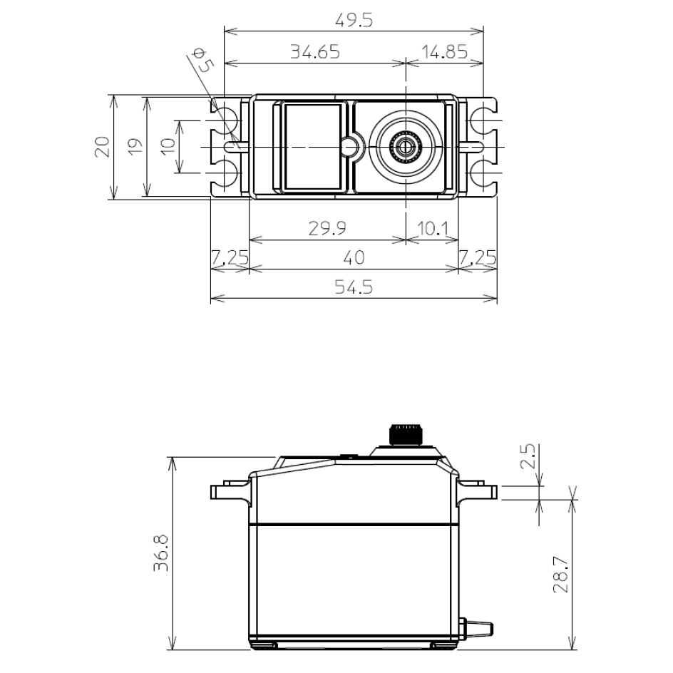 Futaba 107376-3 S-A501 Digital Servo, S.BUS System