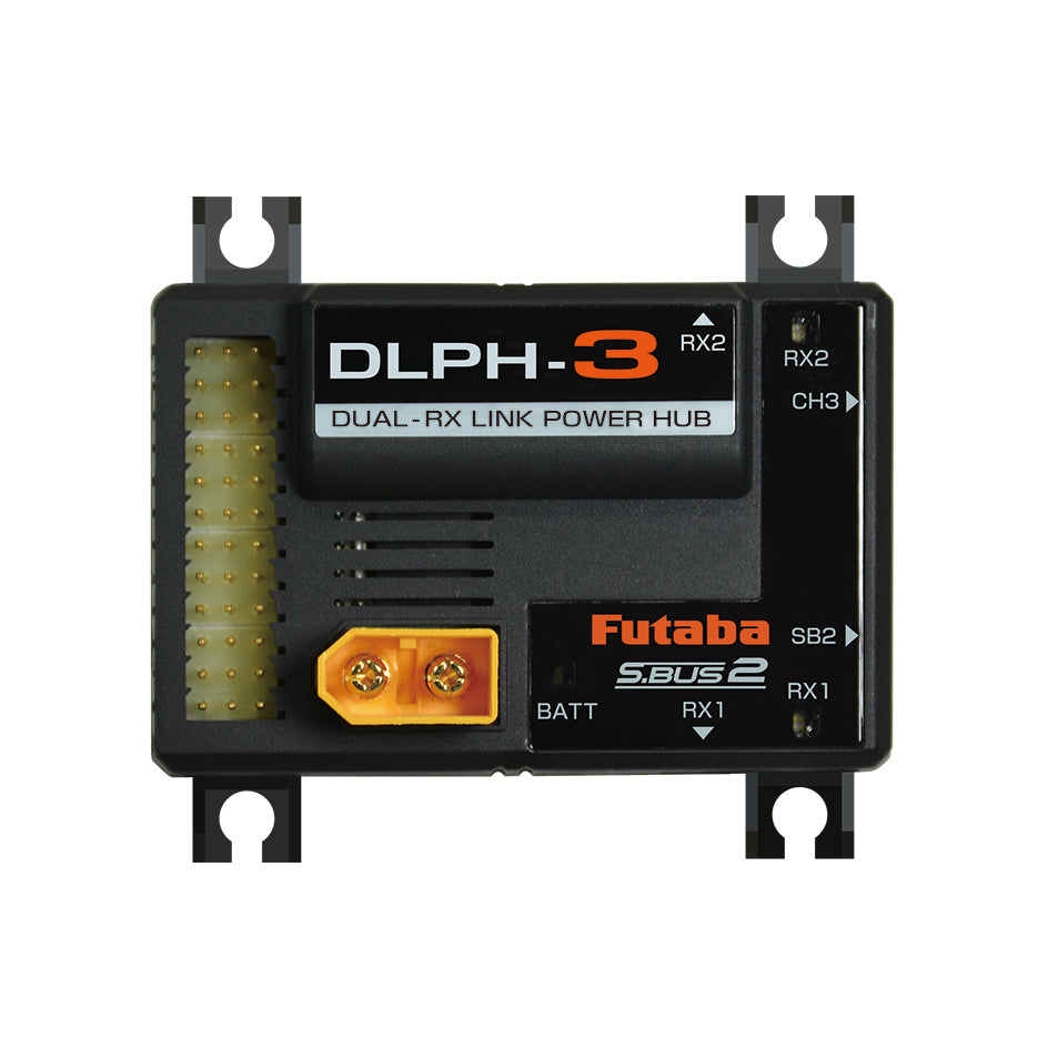 Futaba 040870 DLPH-3 MAX60A! 10-channel Dual RX Link Power Hub [00107453-3]