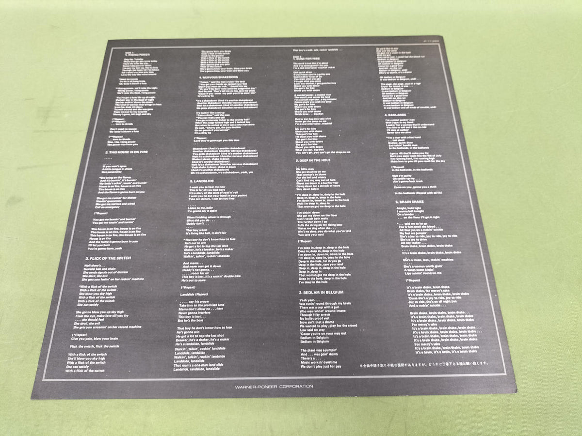 ATLANTIC Record AC/DC / FLICK OF THE SWITCH
