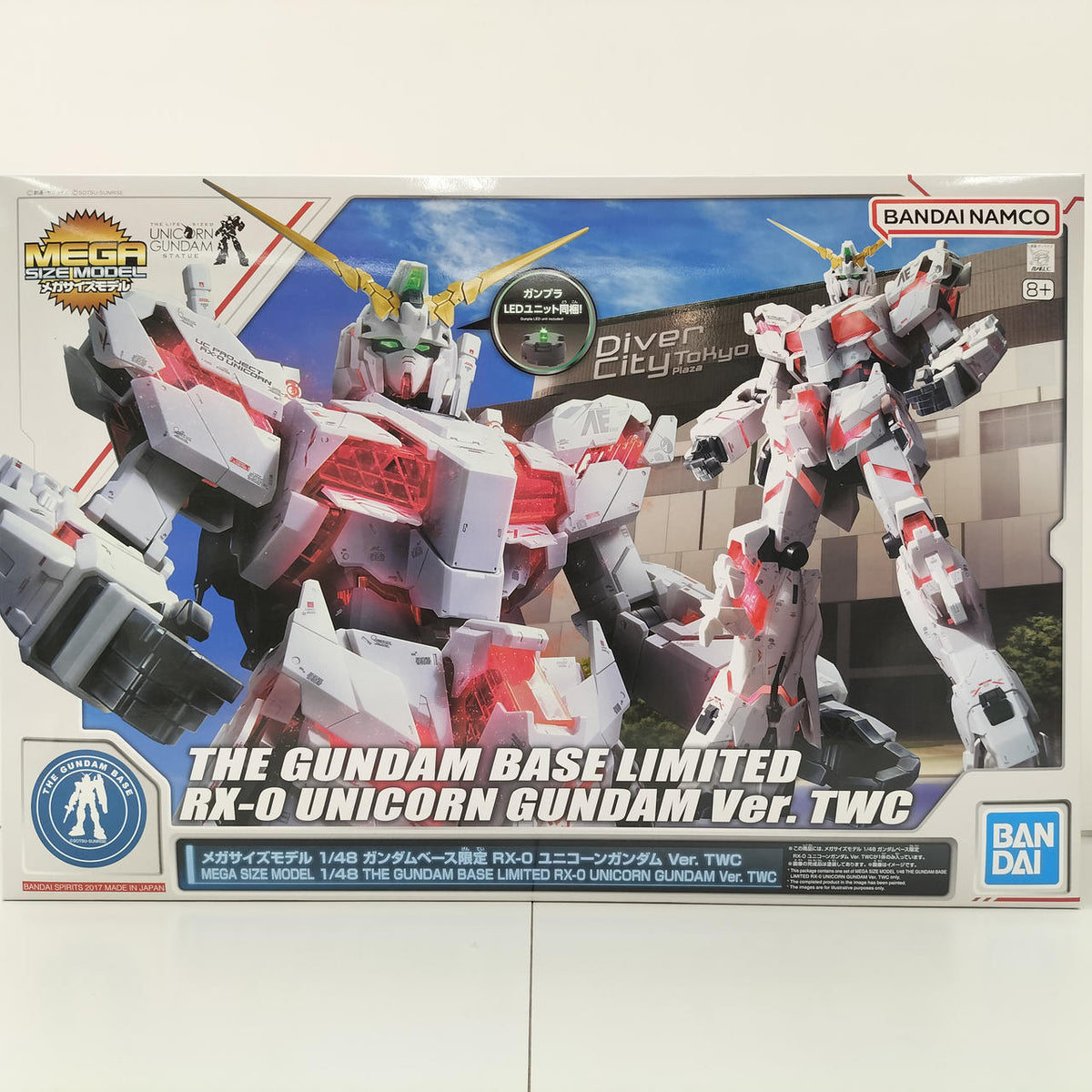 BANDAI SPIRITS Mega Size Model Unicorn VER. TWC Gundam Base Limited