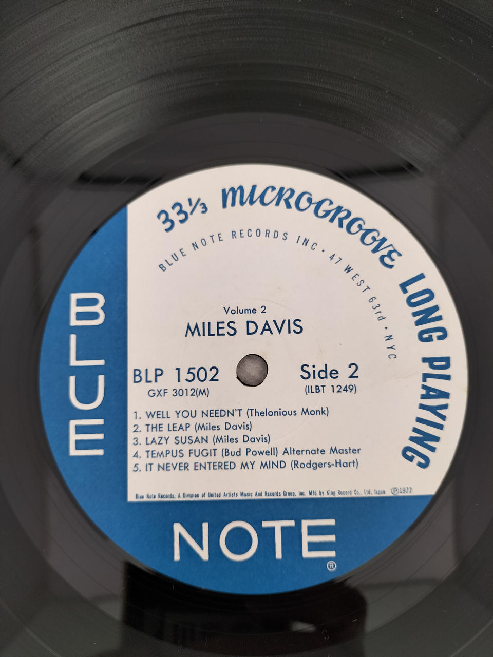King Records LP Miles Davis / Volume 2