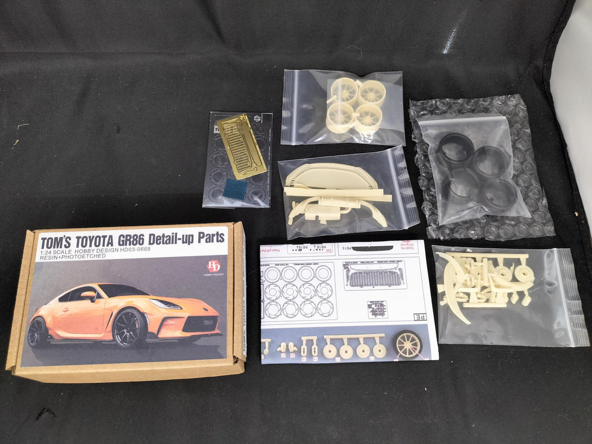 Hobby Design 1/24 TOM'S Toyota GR86 Detail-Up Parts HD03-0668 - Banzai Thrifting | BanzaiHobby
