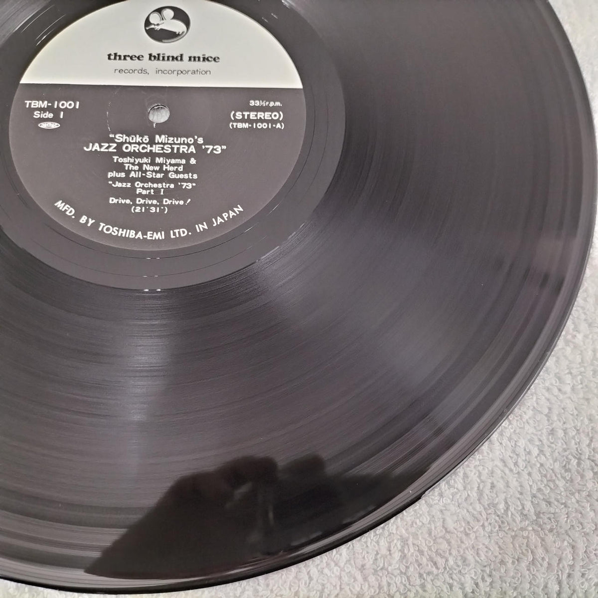 THREE BLIND MICE LP Record JAZZ/FUSION Shutaka Mizuno Jazz Orchestra '73
