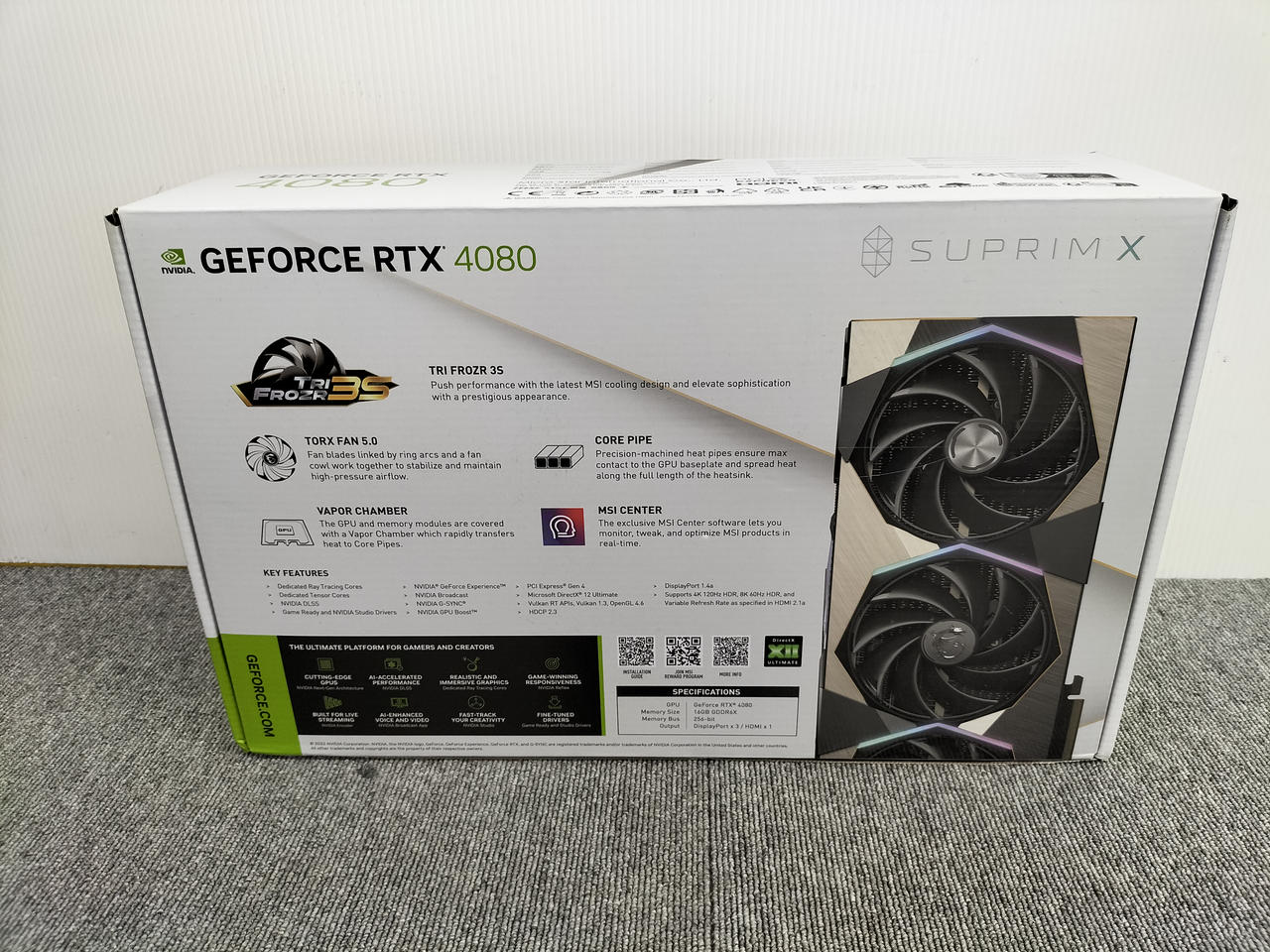 MSI Graphics Card GEFORCERTX4080 16GB SUPRIM X | BanzaiHobby