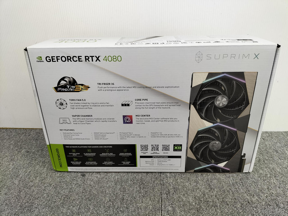 MSI Graphics Card GEFORCERTX4080 16GB SUPRIM X
