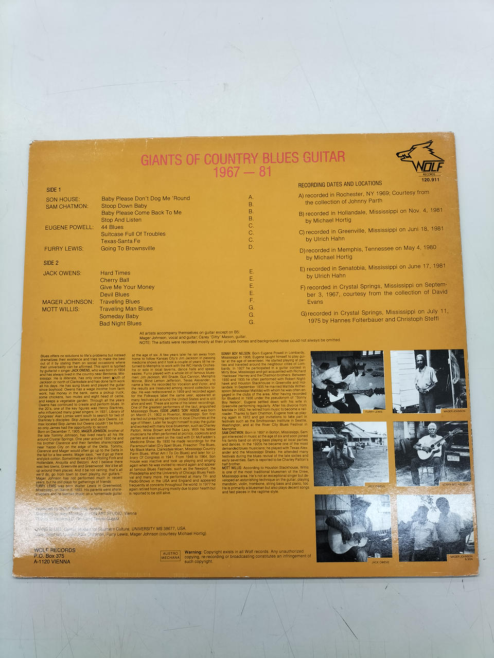 WOLF LP record 120,911