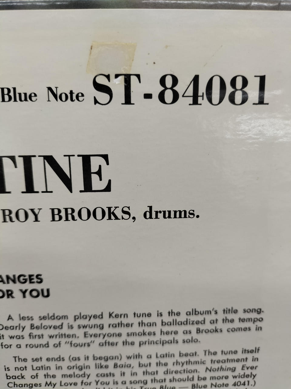 BLUE NOTE LP Record BST-84081