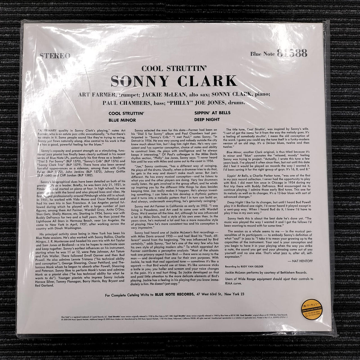 SONNY CLARK [Unopened] Record COOL STRUTTIN