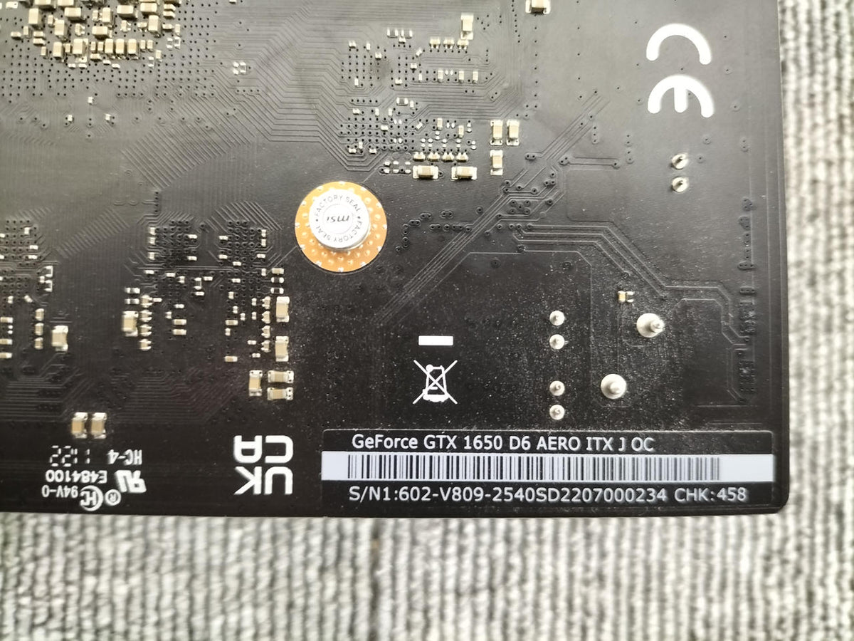 MSI Graphics Board GTX1650 D6 AERO ITX J OC