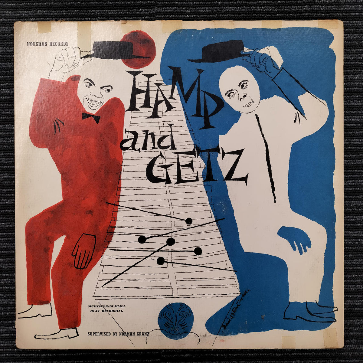 LIONEL HAMPTON AND STAN GETZ [Scratched] Record HAMP AND GETZ
