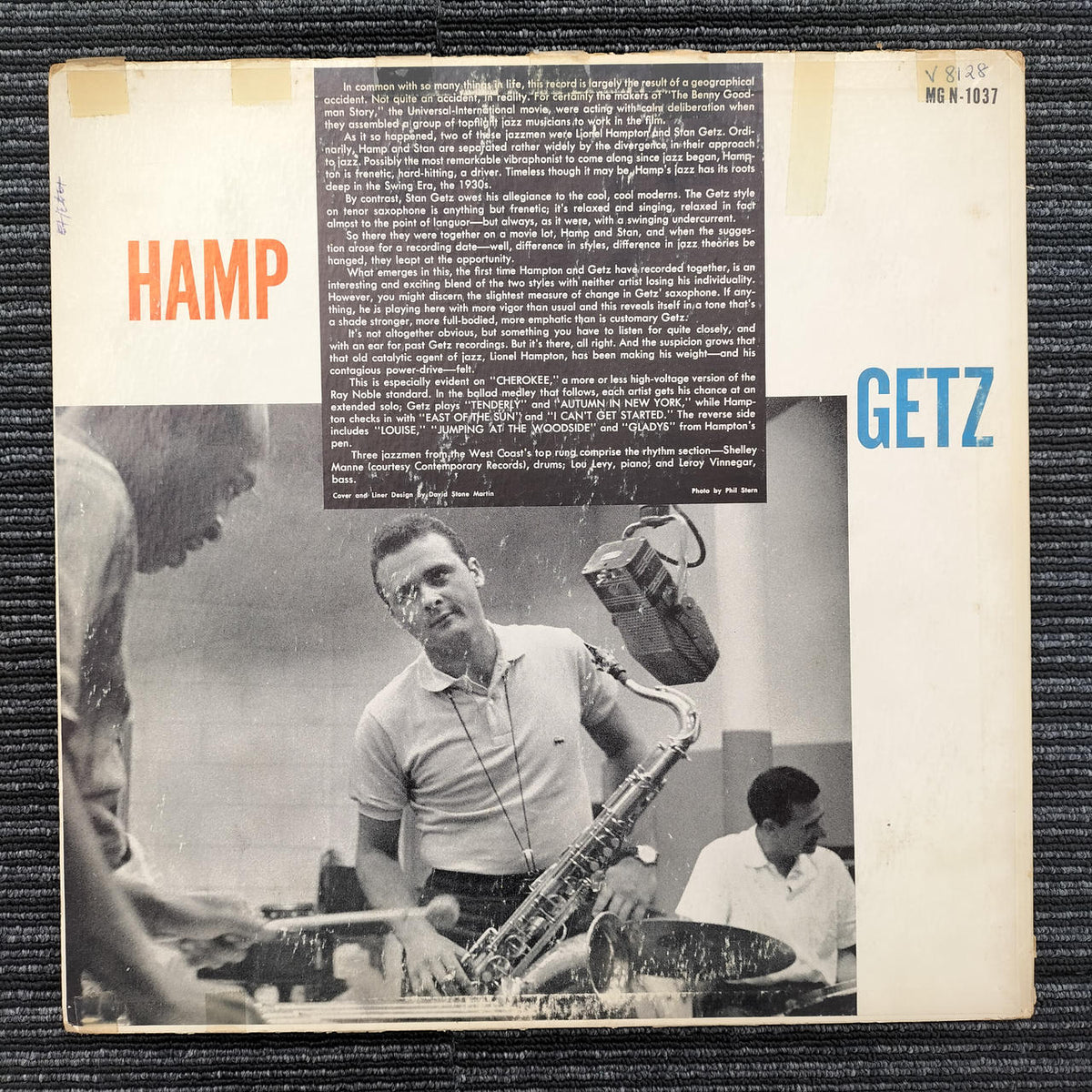 LIONEL HAMPTON AND STAN GETZ [Scratched] Record HAMP AND GETZ