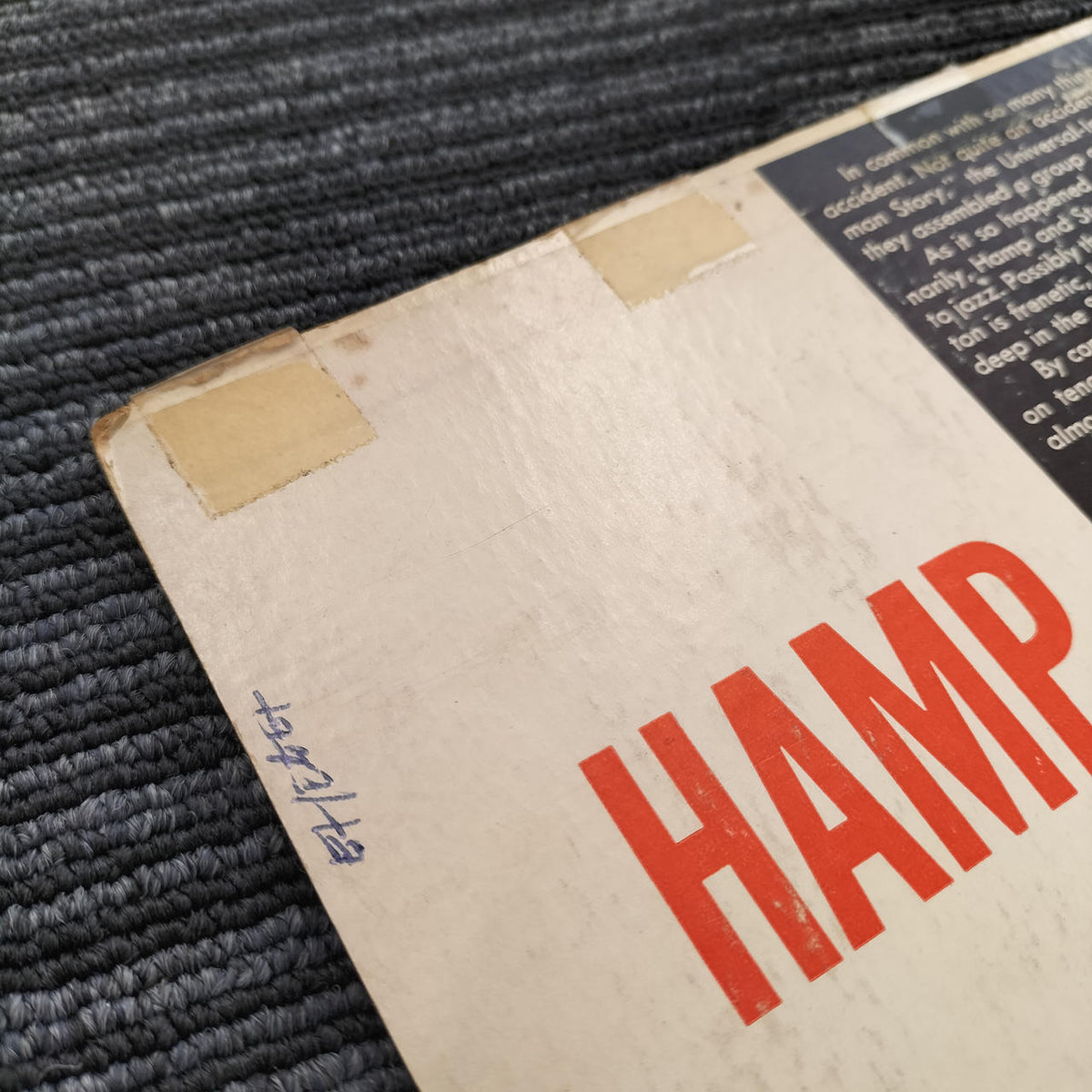 LIONEL HAMPTON AND STAN GETZ [Scratched] Record HAMP AND GETZ