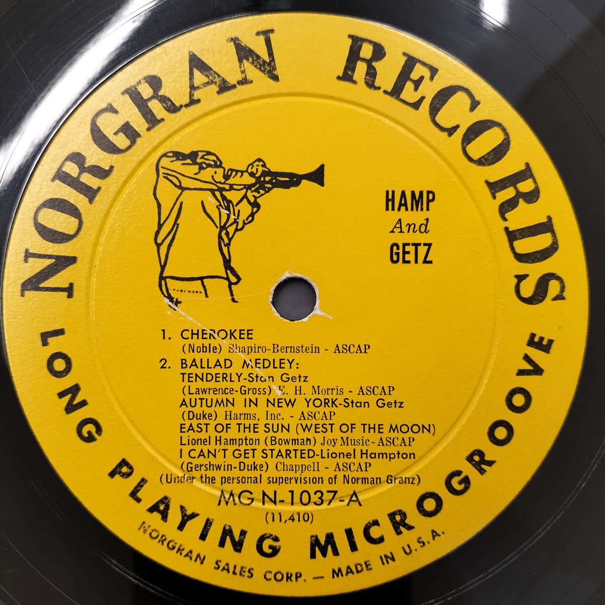 LIONEL HAMPTON AND STAN GETZ [Scratched] Record HAMP AND GETZ