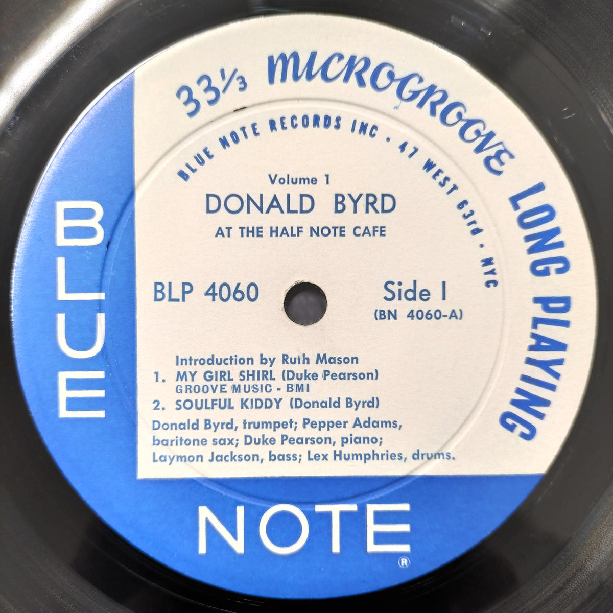 DONALD BYRD [With Scratches] Record AT THE HALF NOTE