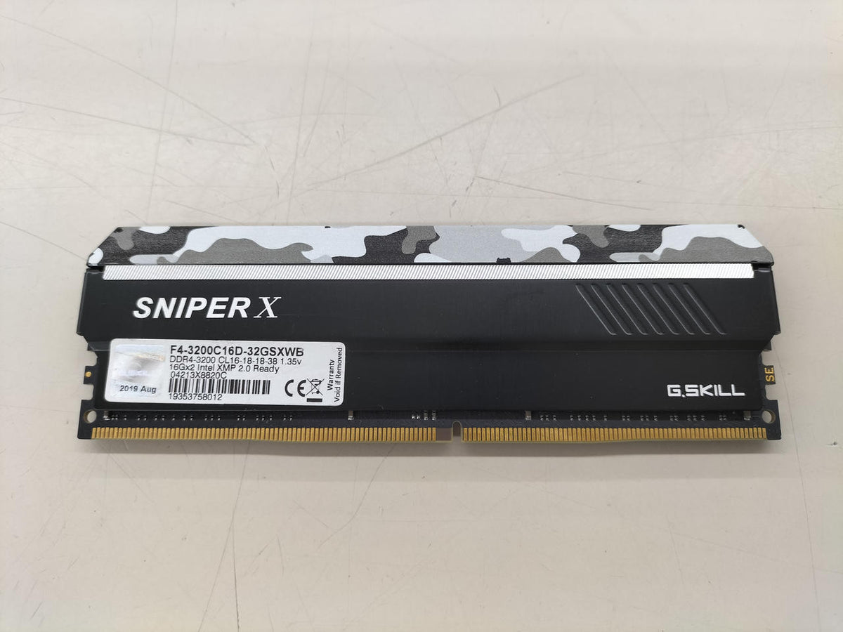 G.SKILL DDR4 Memory 16GB F4-3200C16D-32GSXWB