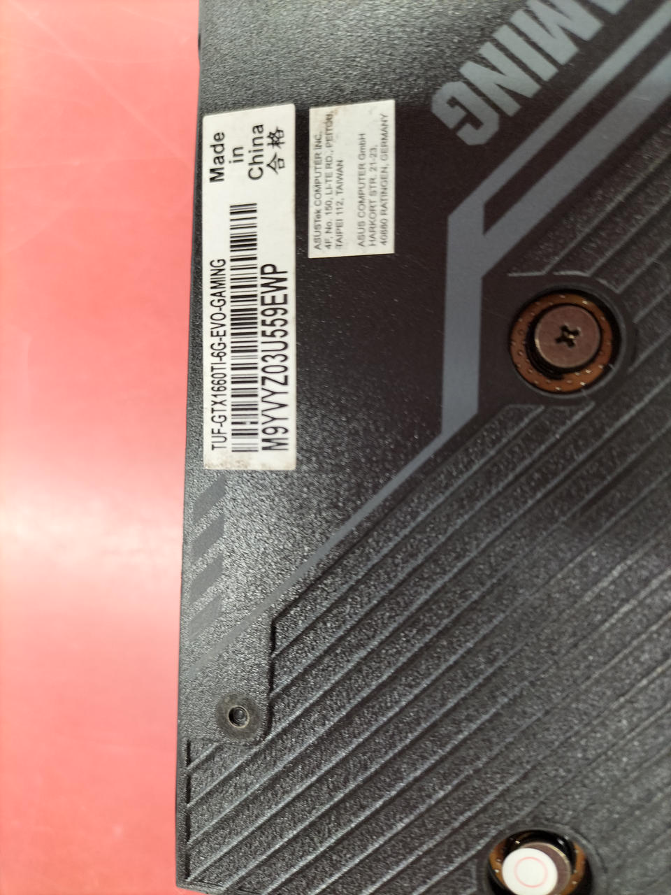 ASUS Graphics Board: GTX1660TI-6G-EVO