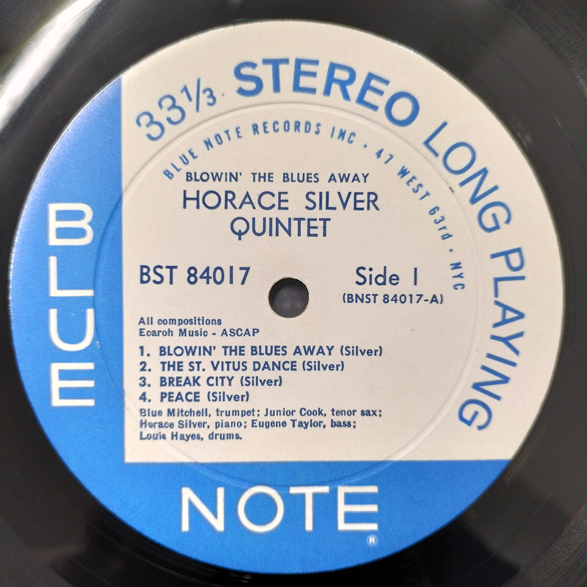 THE HORACE SILVER QUINTET [STEREO Original Edition] Record BLOWIN THE BLUES AWAY
