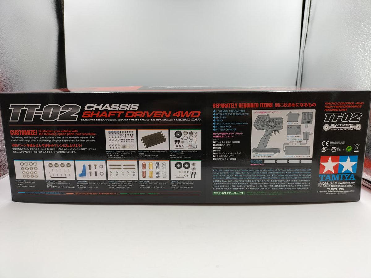 Tamiya 1/10 Electric RC 4WD Racing Car TT-02 CHASSIS SHAFT DRIVEN 4WD