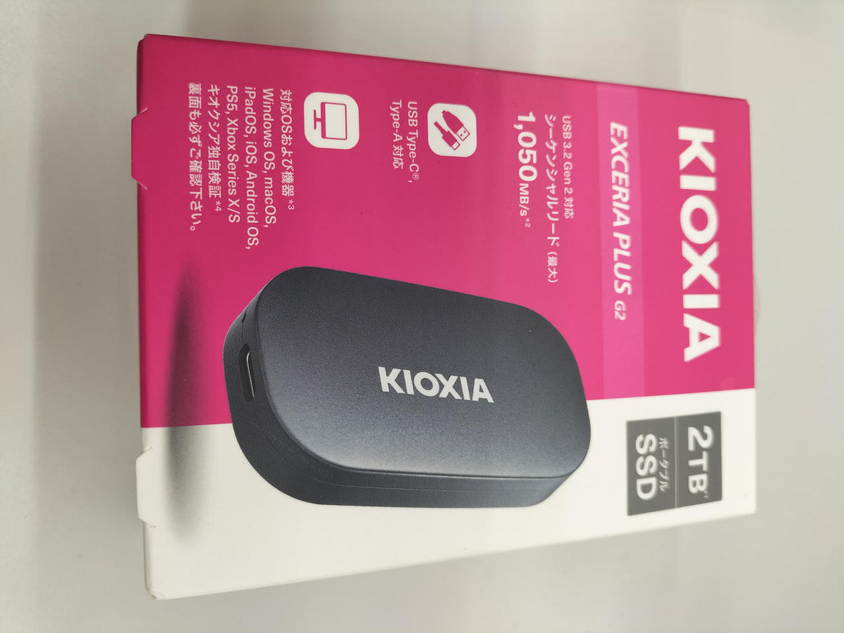 KIOXIA 4K Video Instantly Upgraded EXCERIA PLUS G2 SSD-PKP2.0U3G2-B - Banzai Thrifting | BanzaiHobby