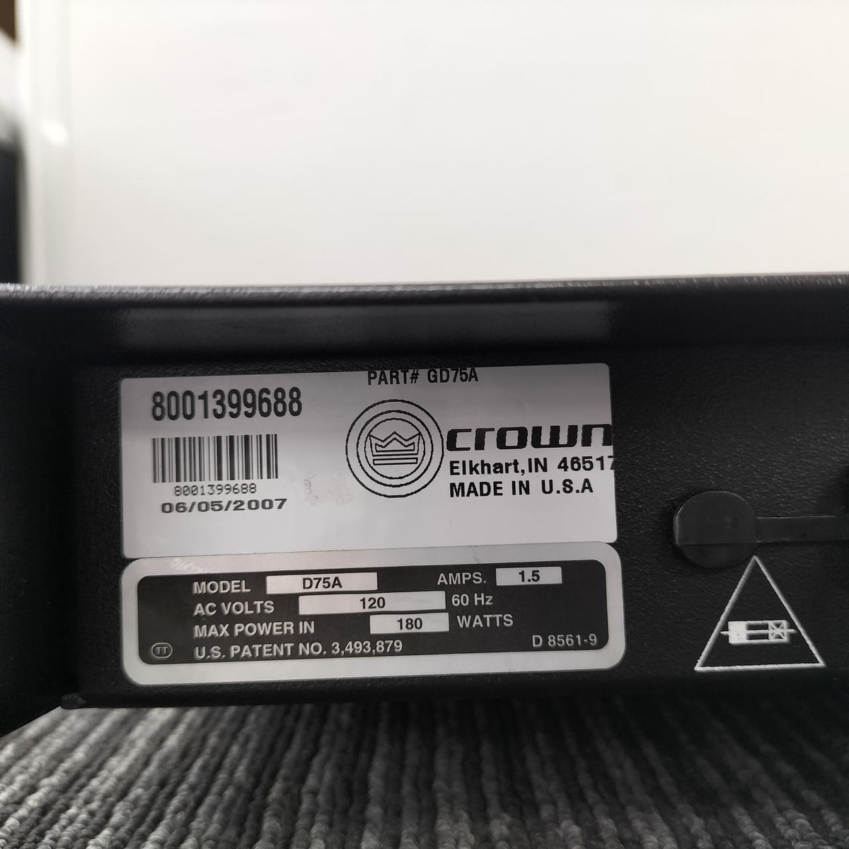 CROWN PA Power Amplifier [Junk Item] D-75A - Banzai Thrifting | BanzaiHobby