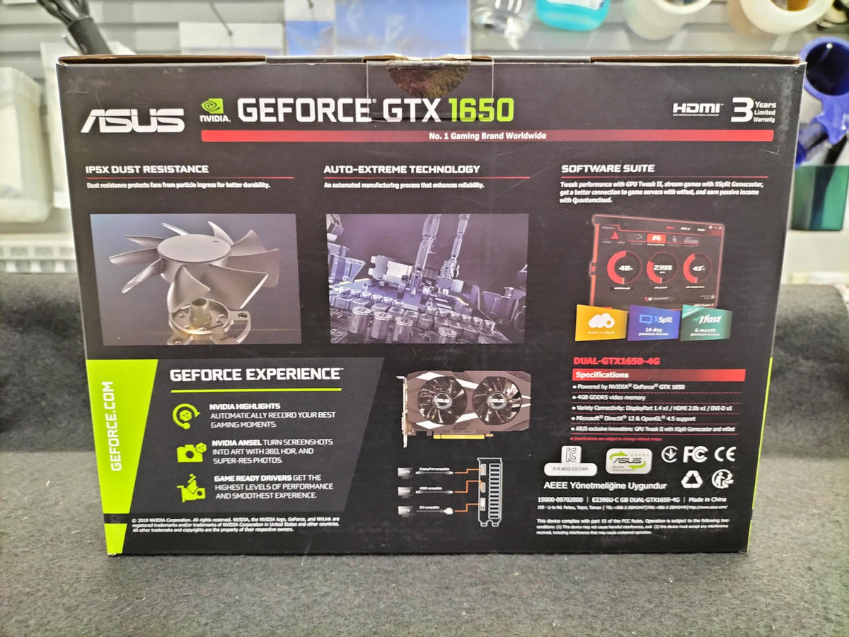 ASUS AMD Compatible Motherboard DUAL-GTX1650-4G - Banzai Thrifting | BanzaiHobby