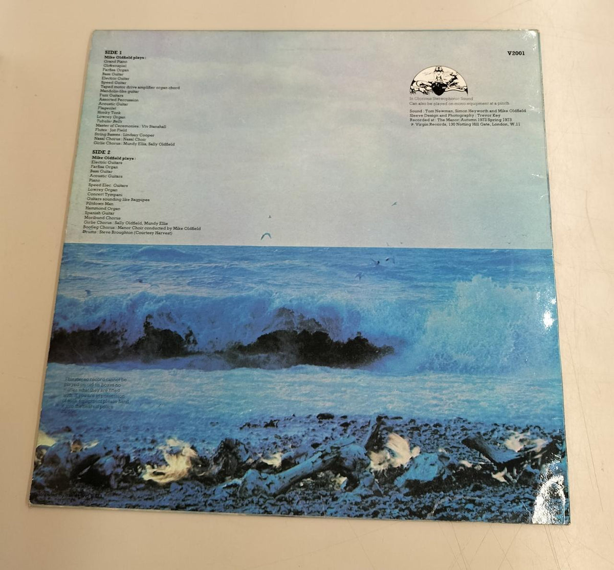 VIRGIN LP Record V2001 TUBULAR BELLS