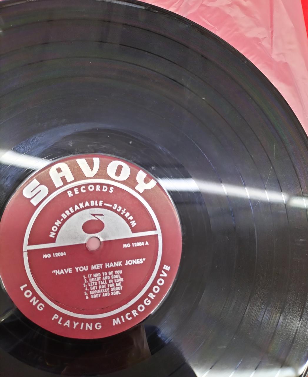 SAVOY RECORD LP record HAVE YOU MET HANK JONES