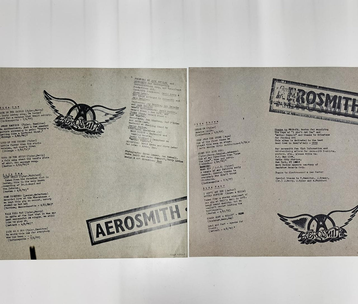 Aerosmith Record Live Bootleg