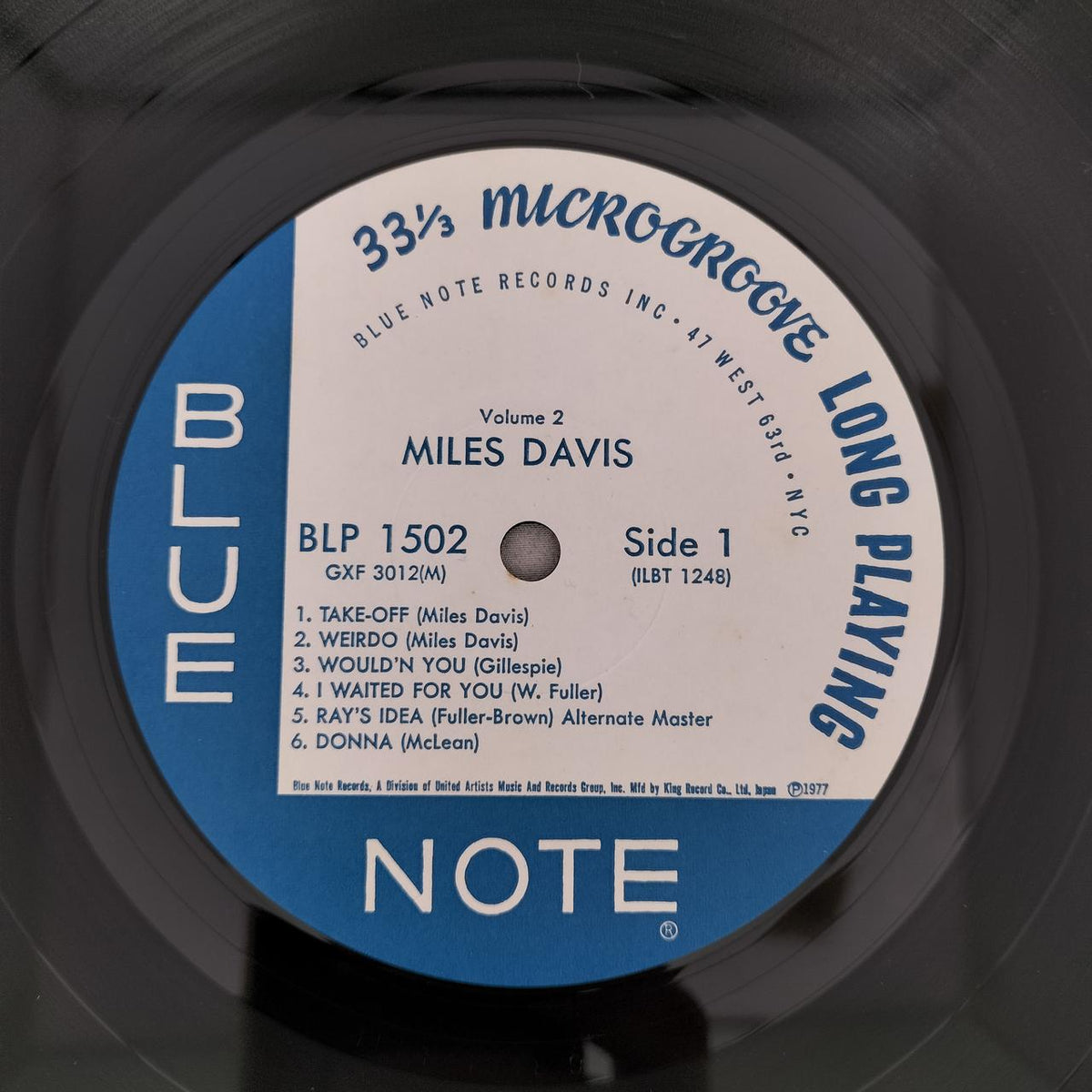 King Records LP Miles Davis / Volume 2