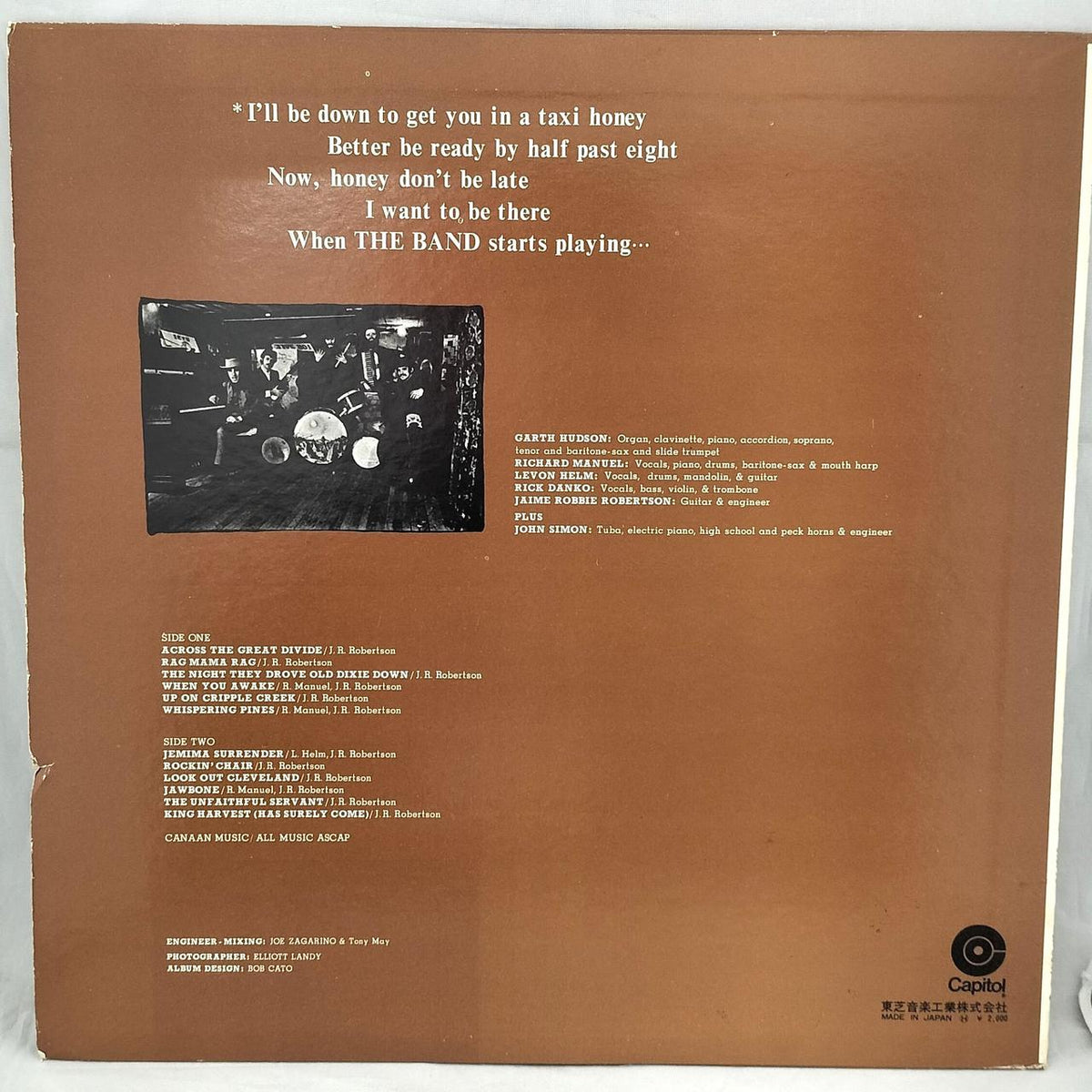 Capitol LP THE BAND