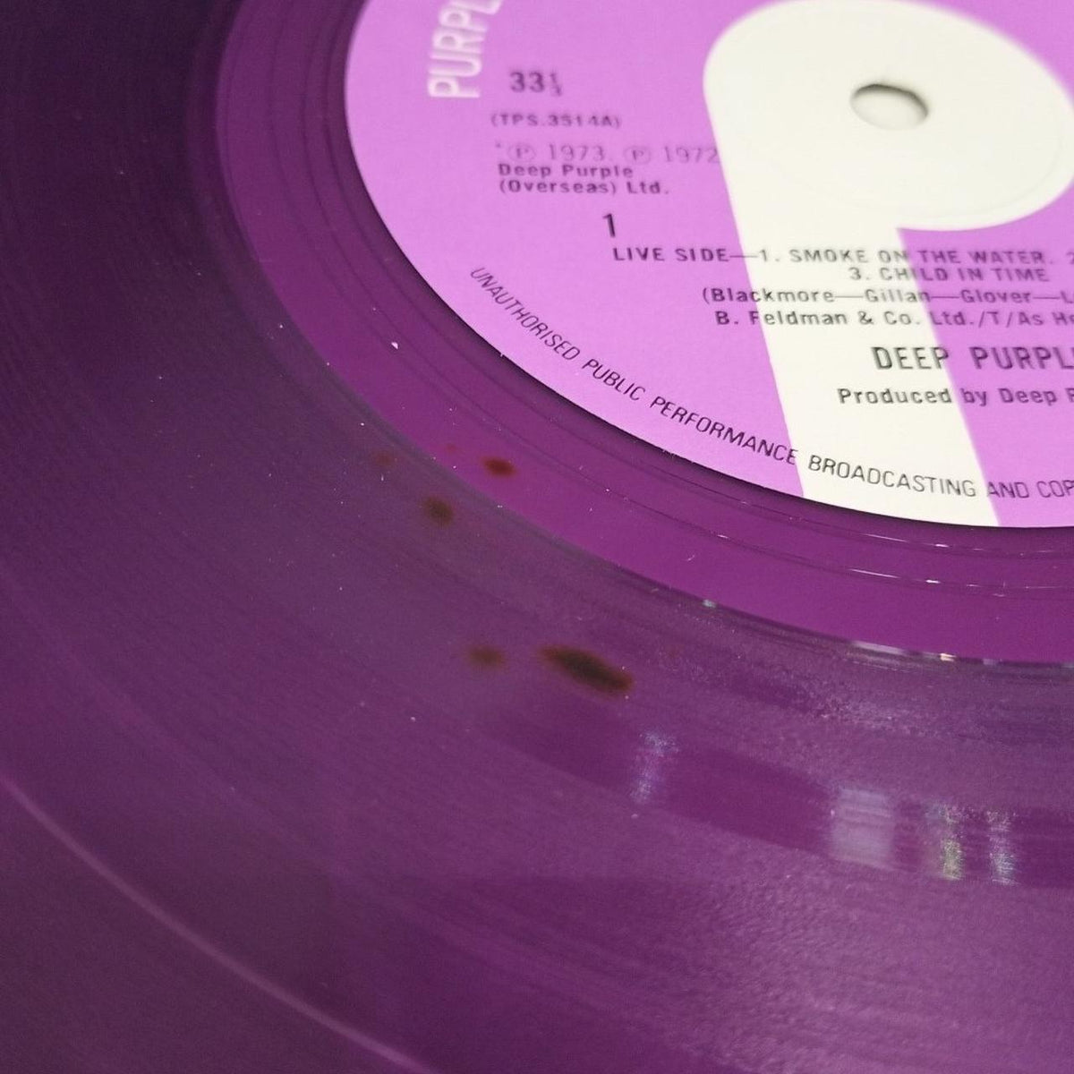 EMI LP Record THE MARK 2 PURPLE SINGLE