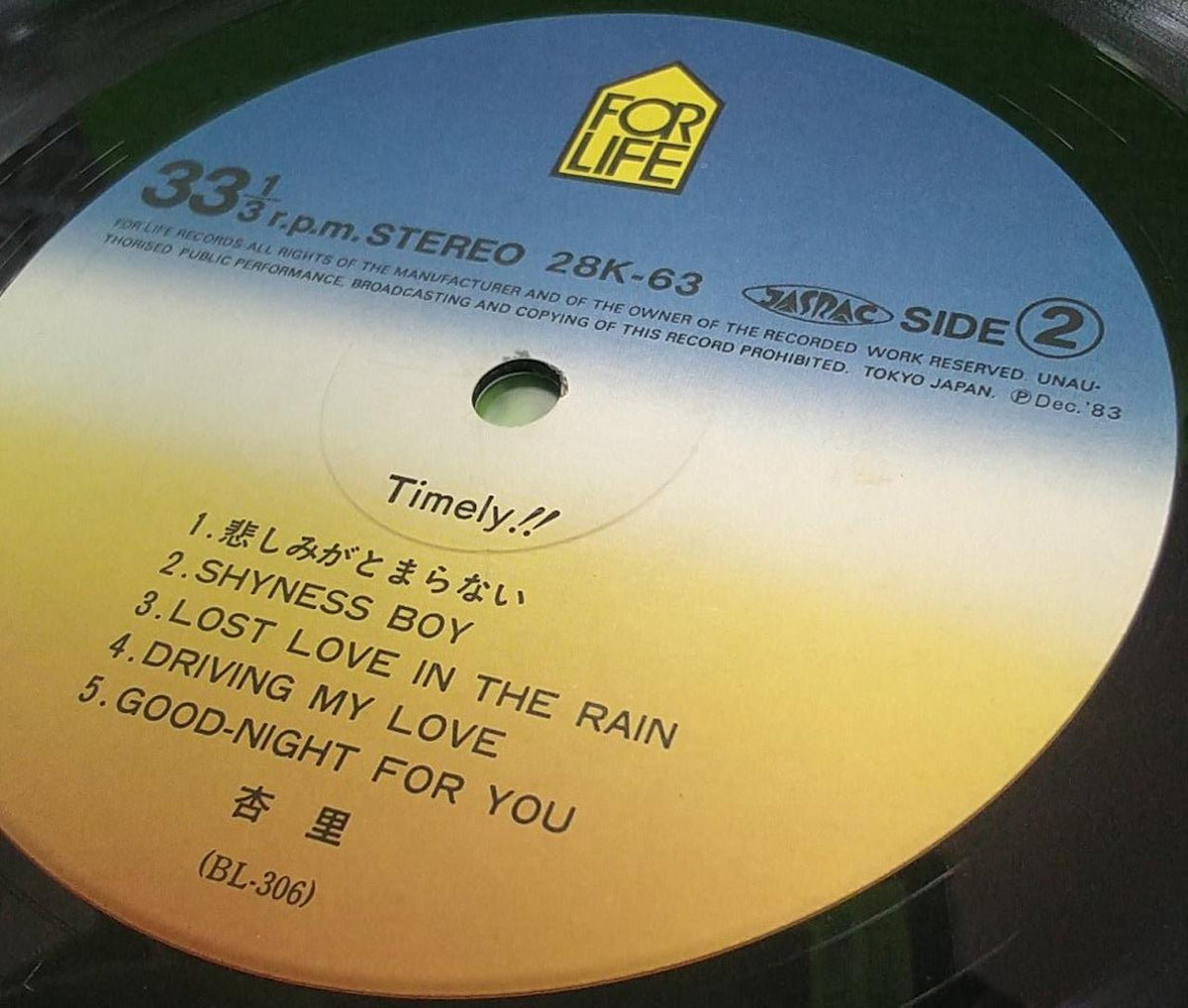 For Life Records Timely/Anri 28K-63