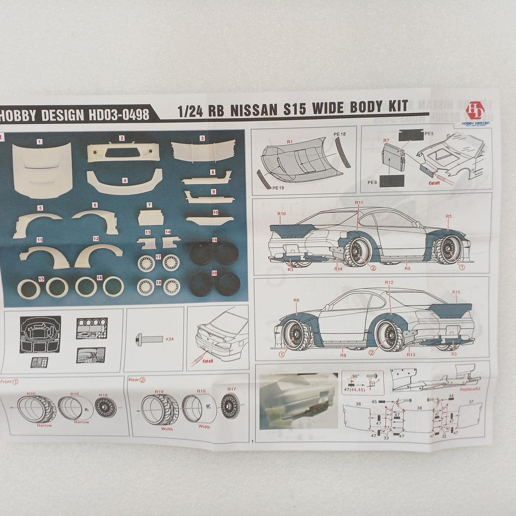 HOBBY DESIGN 1/24SCALE WIDE BODY KIT NISSAN S15 | BanzaiHobby