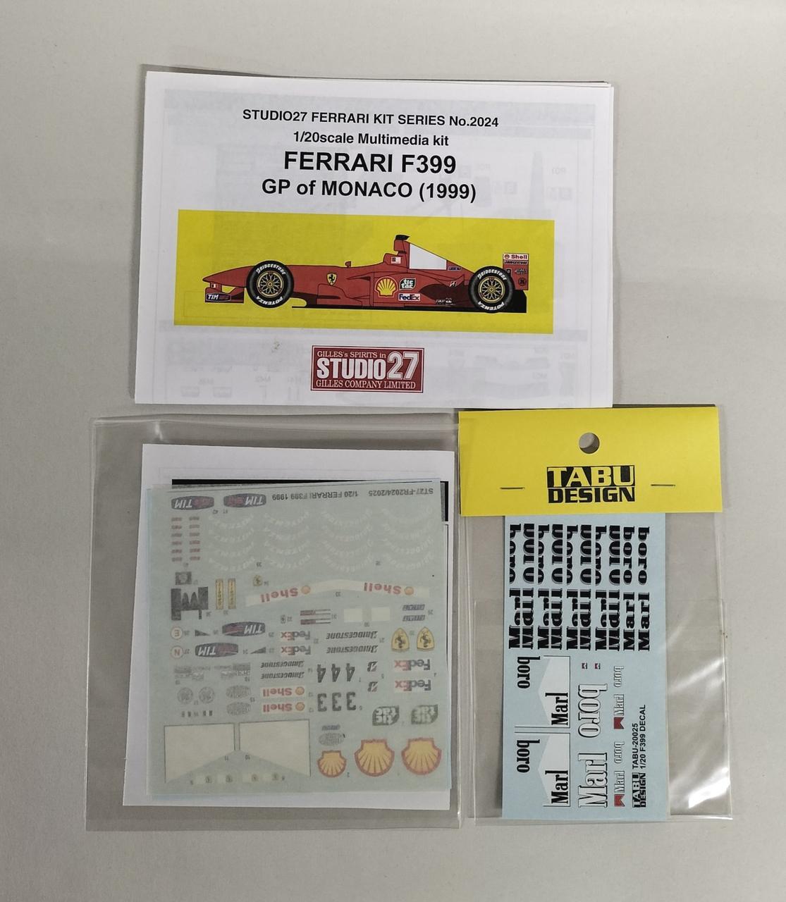 STUDIO27 Ferrari F399 GP of MONACO (1999) 1/20 Scale Kit Model - Banzai Thrifting | BanzaiHobby