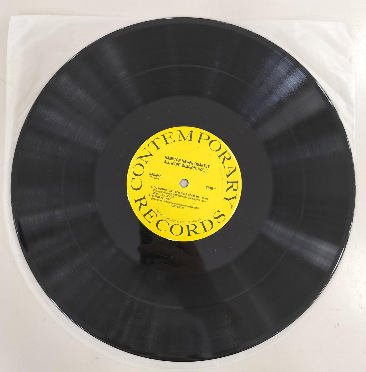 HAMPTON HAWES QUARTET Record: ALL NIGHT SESSION VOL.3