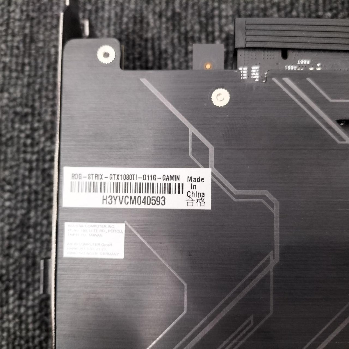 ASUS Video Card ROG-STRIX-GTX1080TI-011G-GAMIN