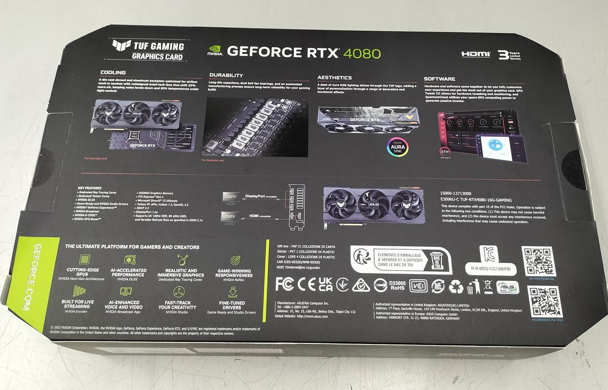 ASUS Graphics Board: TUF-RTX4080-16G-GAMING