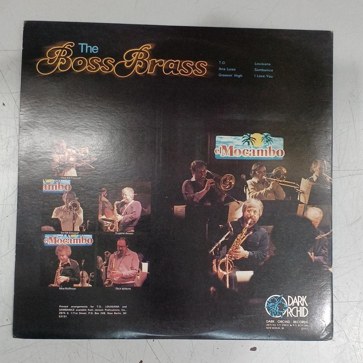 Dark Orchid LP Record Jazz Rob McConnell and The Boss Brass ?? Live