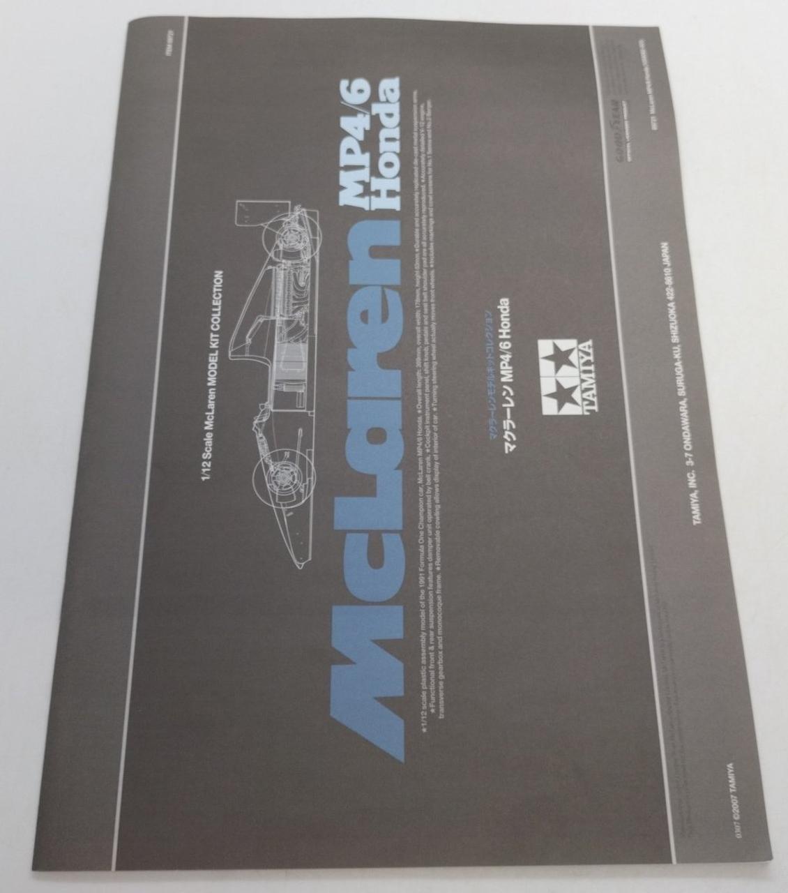TAMIYA Plastic Model McLaren MP4/6 HONDA - Banzai Thrifting | BanzaiHobby
