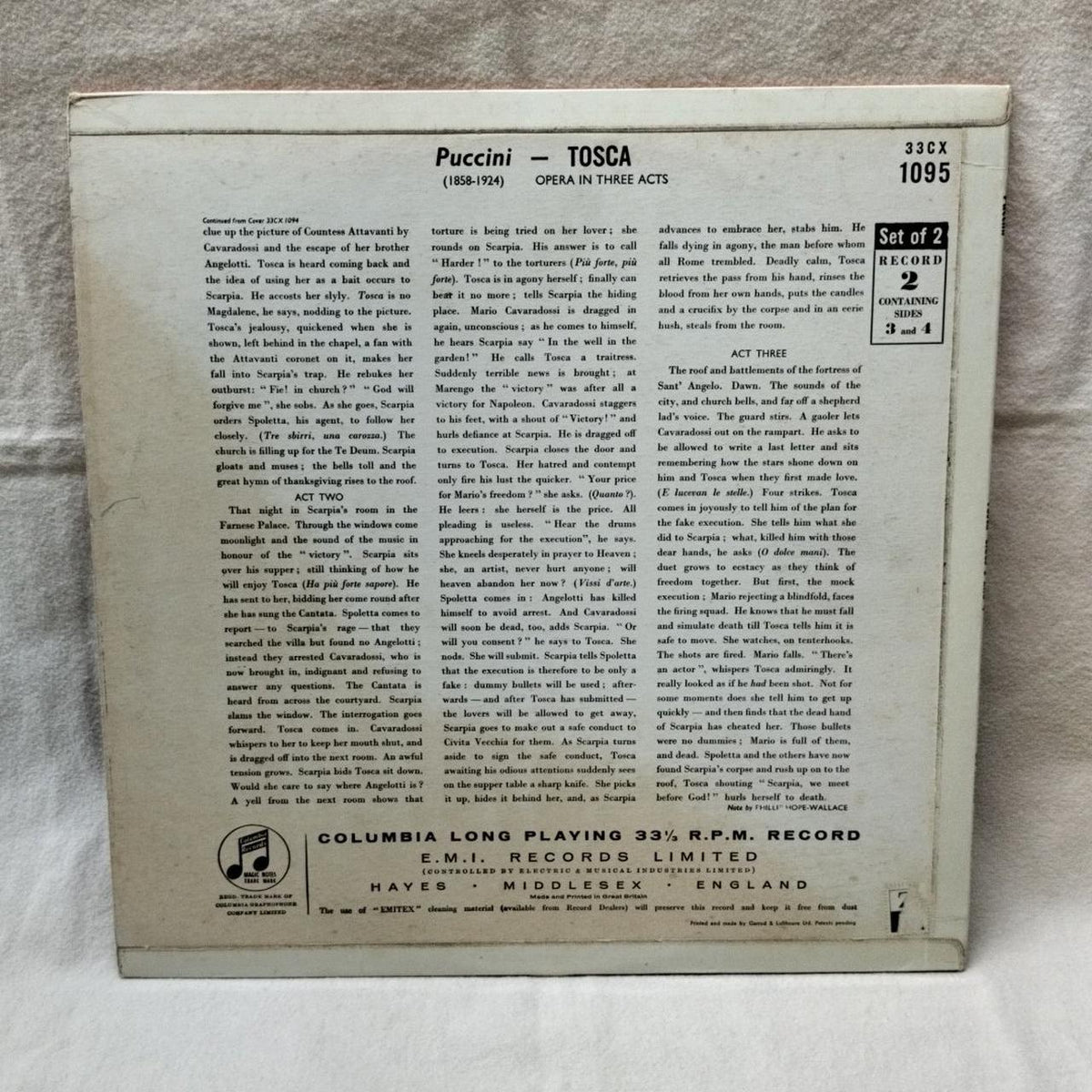 [JUNK] COLUMBIA LP Software 33CX1094/33CX1095