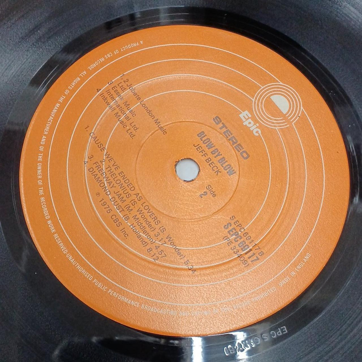 EPIC JEFF BECK BLOW BY BLOW EPC 69117