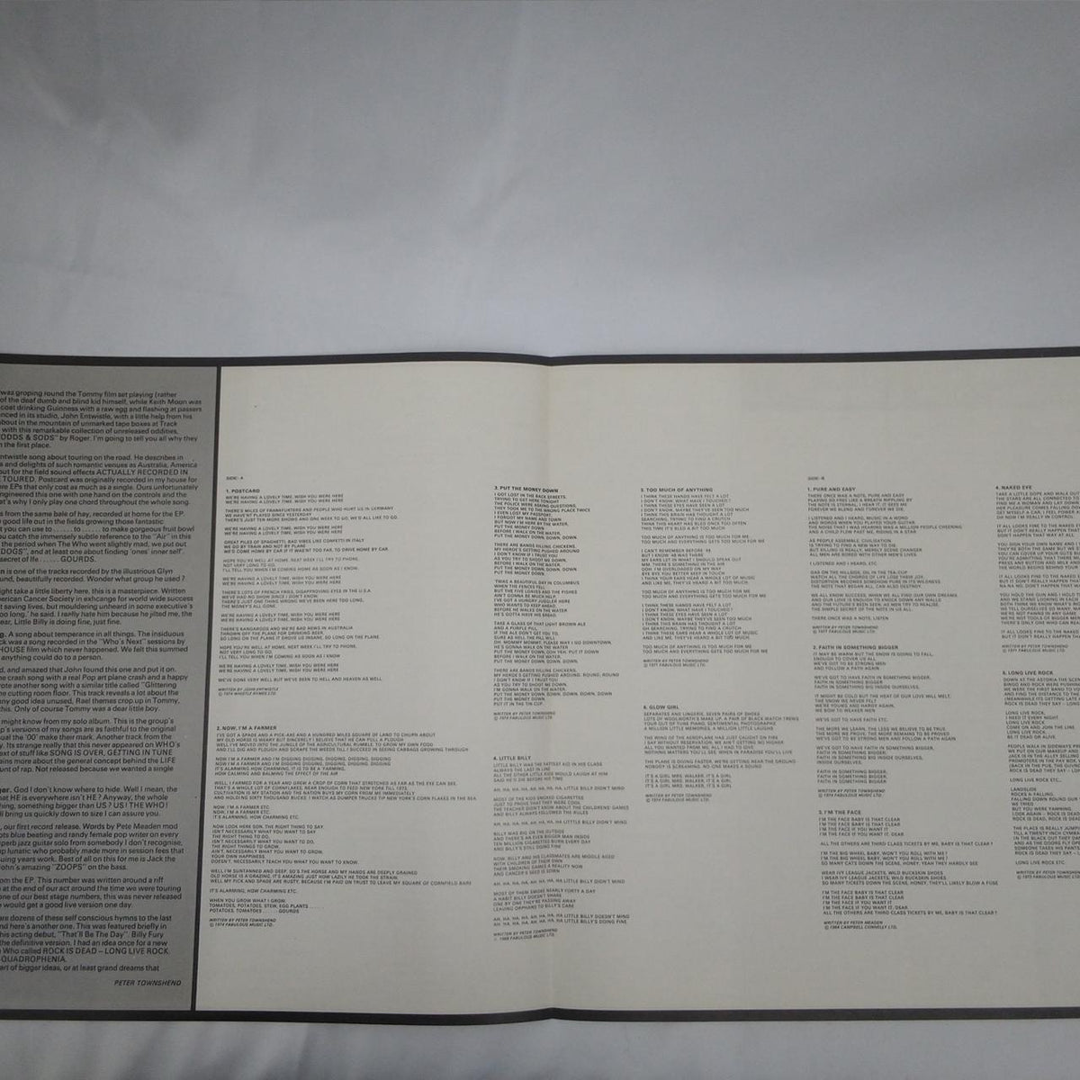 TRACK RECORD [EX] The Who / Immortal Hard Rock ECPO-5-TR
