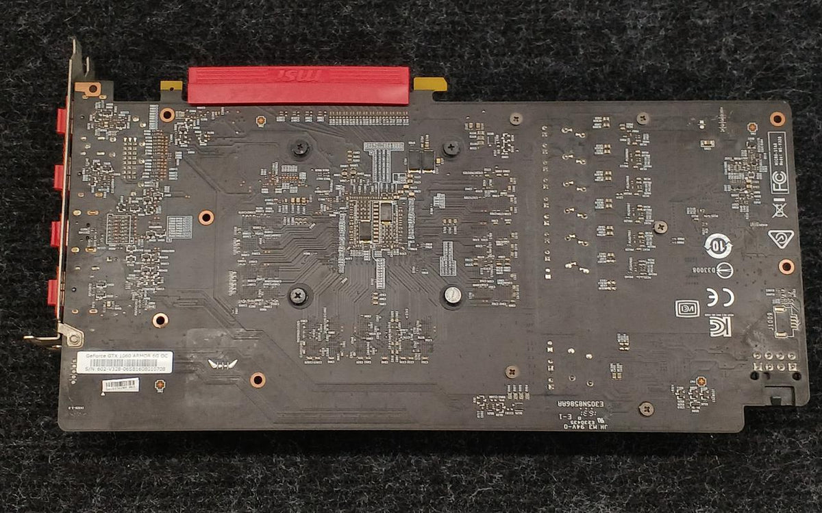 MSI Graphics Card: GTX 1060 ARMOR 6G OC